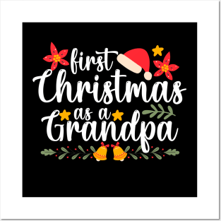 first christmas as a grandpa Funny Xmas Christmas first christmas as a grandpa Posters and Art